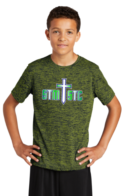 STM STC - Gradient Green Electric Performance Short Sleeve Shirt