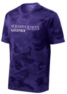 St. Joseph - Purple Camohex Short Sleeve Shirt (Long Wolfpack or Wolfie)