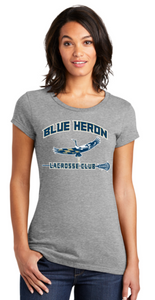 Blue Heron - Lady Cut Short Sleeve Shirt (Grey)