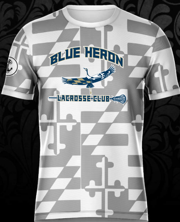 Blue Heron - MD Ghost Short Sleeve Shirt (Grey and White)