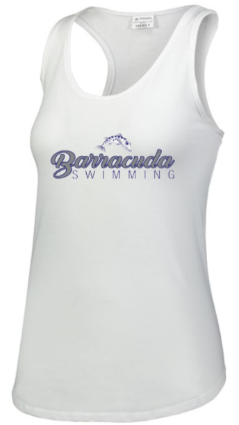Five Oaks Swim Team - Barracudas Racerback Tank Top (White, Grey or Blue)