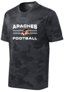 Apaches Football - Classic Football Camo Hex Short Sleeve Shirt (Black)