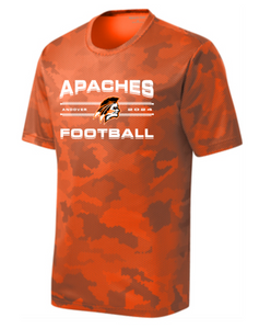 Apaches Football - Classic Football Camo Hex Short Sleeve Shirt (Orange)