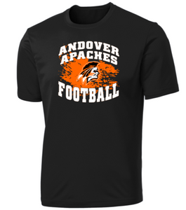 Apaches Football - Splash Performance Short Sleeve Shirt (Black, Silver or White)