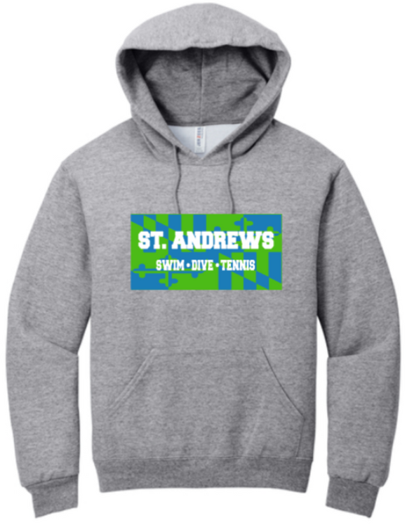 St. Andrews - Flag Grey Hoodie Sweatshirt