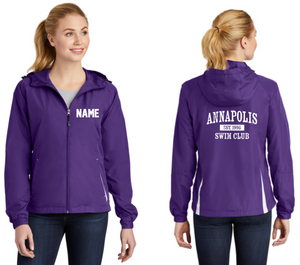 Annapolis Swim Club - Classic Ladies Hooded Raglan Jacket