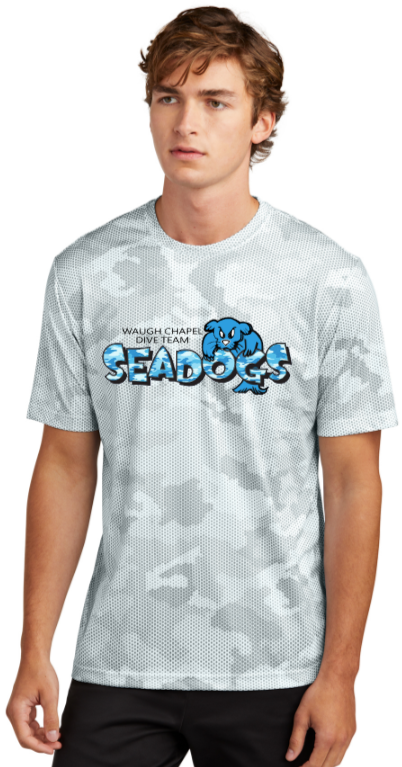 WC Seadogs Dive - Camo Logo Iron Camo Hex Short Sleeve Shirt