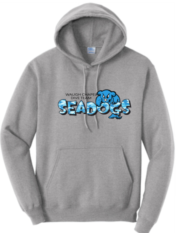WC Seadogs Dive - Camo Logo Hoodie Sweatshirt (Grey or White)