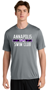 Annapolis Swim Club - Flag Gray Performance Short Sleeve Shirt (Youth or Adult)