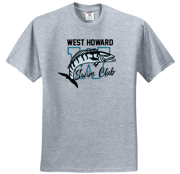 West Howard Swim Club - Short Sleeve T Shirt (White or Grey)