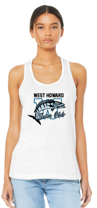 West Howard Swim Club - Official Ladies Racer Back Tank Tops (White or Grey)