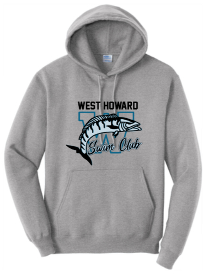 West Howard Swim Club - Hoodie Sweatshirt (Grey or White)