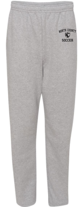 NCHS Women's Soccer - Grey Open Bottom Sweatpants