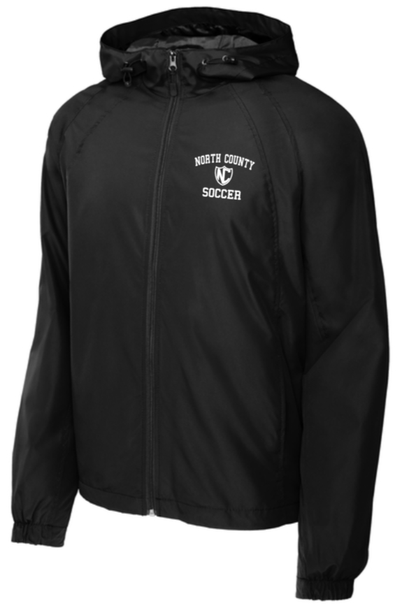 NCHS Women's Soccer - Black Hooded Raglan Jacket