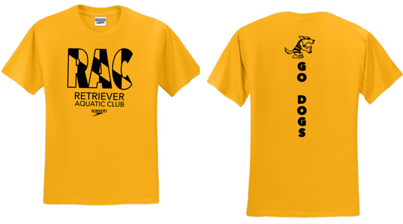 RAC Swimming - Gold Short Sleeve Shirt (Youth or Adult)