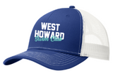West Howard Swim Club - Embroidered Trucker Snapback Hat (Blue or White)
