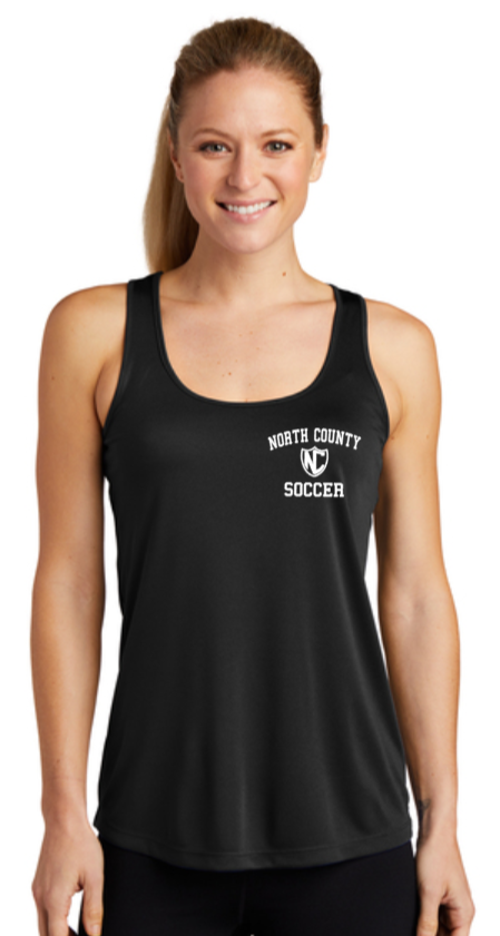 NCHS Women's Soccer - Black Competitor Performance Racerback Tank