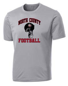 NC FOOTBALL - HELMET Performance Short Sleeve (Grey or White)