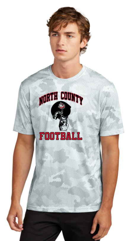 NC FOOTBALL - HELMET Camo Hex Performance SS T-shirt