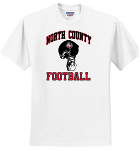 NC FOOTBALL - HELMET Short Sleeve T Shirt (White or Grey)