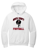 NC FOOTBALL - HELMET Hoodie Sweatshirt (Grey or White)