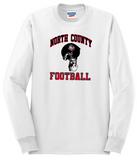 NC Football - HELMET Long Sleeve Shirt (White or Grey)