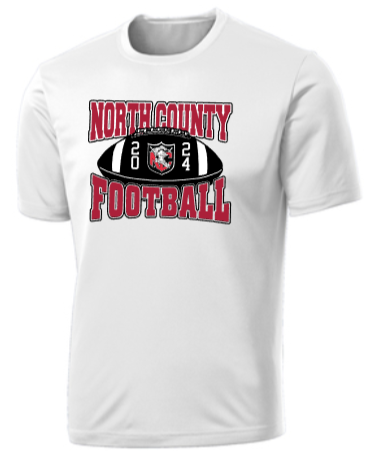 NC FOOTBALL - FOOTBALL Performance Short Sleeve (Grey or White)