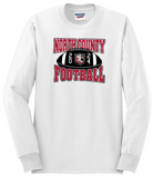 NC Football - Football Long Sleeve Shirt (White or Grey)