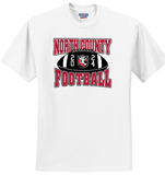 NC FOOTBALL - FOOTBALL Short Sleeve T Shirt (White or Grey)