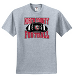 NC FOOTBALL - FOOTBALL Short Sleeve T Shirt (White or Grey)