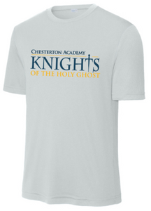 Chesterton Academy - KNIGHTS Silver Performance Short Sleeve Shirt  (Youth or Adult)