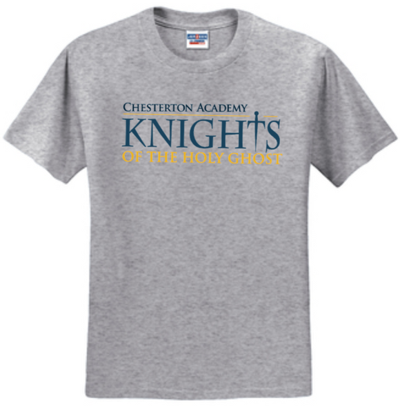 Chesterton Academy - KNIGHTS Sports Grey Shirt Sleeve Shirt (Youth or Adult)