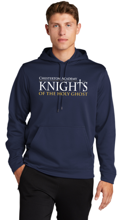 Chesterton Academy - KNIGHTS Navy Blue Performance Hoodie Sweatshirt (Youth or Adult)