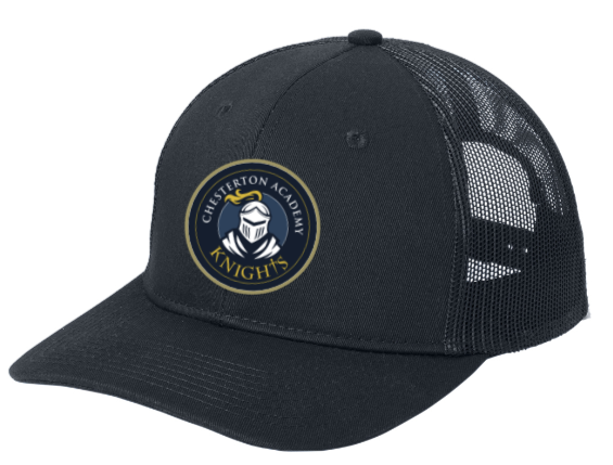 Chesterton Academy - KNIGHT SEAL Snapback Trucker Hat (Navy Blue)