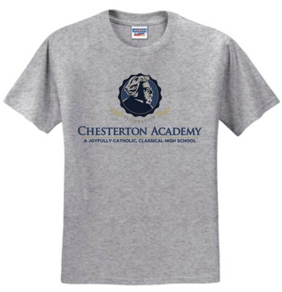 Chesterton Academy - SCHOOL Sports Grey Short Sleeve Shirt (Youth or Adult)