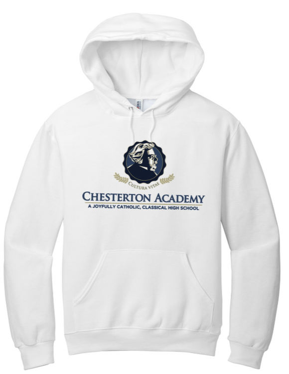 Chesterton Academy - SCHOOL White Hoodie Sweatshirt (Youth or Adult)