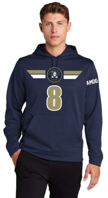 Chesterton Academy - ONFIELD Navy Blue Performance Hoodie Sweatshirt (Youth or Adult)