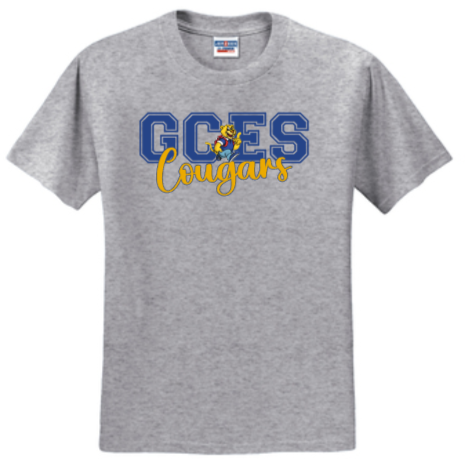 GCES - Cougar Grey Short Sleeve Shirt (Youth or Adult)