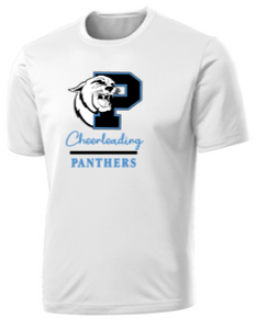 Panthers Cheer - Panthers Classic Cheer Performance Short Sleeve (White or Grey)