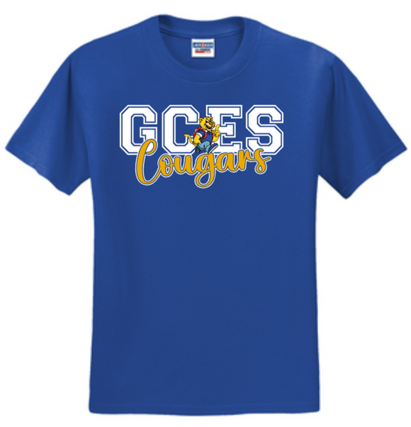 GCES - Cougar Blue Short Sleeve Shirt (Youth or Adult)