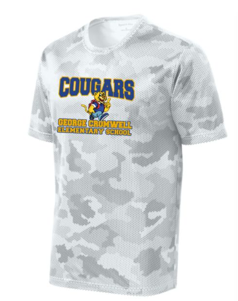 GCES - Cromwell White Camo Hex Performance SS T-shirt (Youth and Adult)