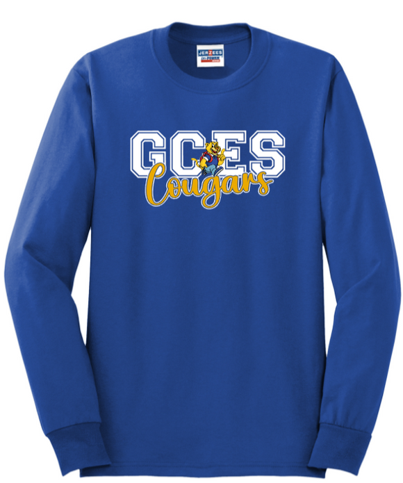 GCES - Cougars Blue Long Sleeve Shirt