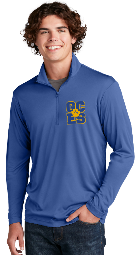 GCES - GCES Blue 1/4 Zip Pullover (Unisex, Youth or Lady Cut)