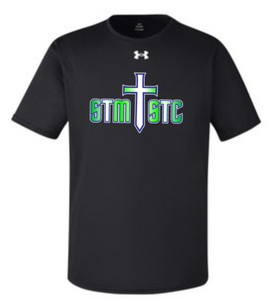 STM STC -  Gradient Black Under Armour Short Sleeve T Shirt (Youth and Adult)