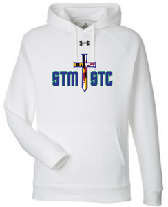 STM STC - Flag White Under Armour Hoodie - (Adult)