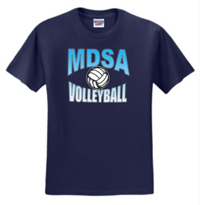 MDSA VBALL - Gradient Navy Blue Short Sleeve Shirt (Youth or Adult)