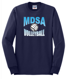 MDSA VBALL - Gradient Navy Blue Long Sleeve Shirt