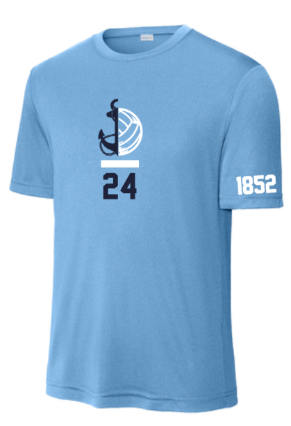 MDSA VBALL - COMBINE Carolina Blue Performance Short Sleeve Shirt (Youth and Adult)