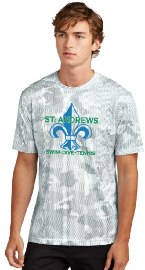 St. Andrews - Classic White Camo Hex Short Sleeve Shirt
