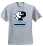 Panthers Cheer - Panthers Classic Cheer Short Sleeve Shirt (White or Grey)